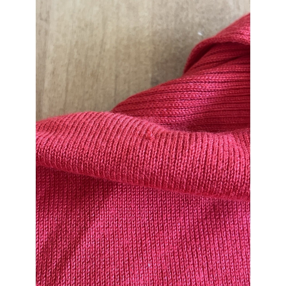 Magaschoni Women Cardigan Size XS Red Open Front Tie Sleeve Luxury Knit Sweater - Picture 11 of 13